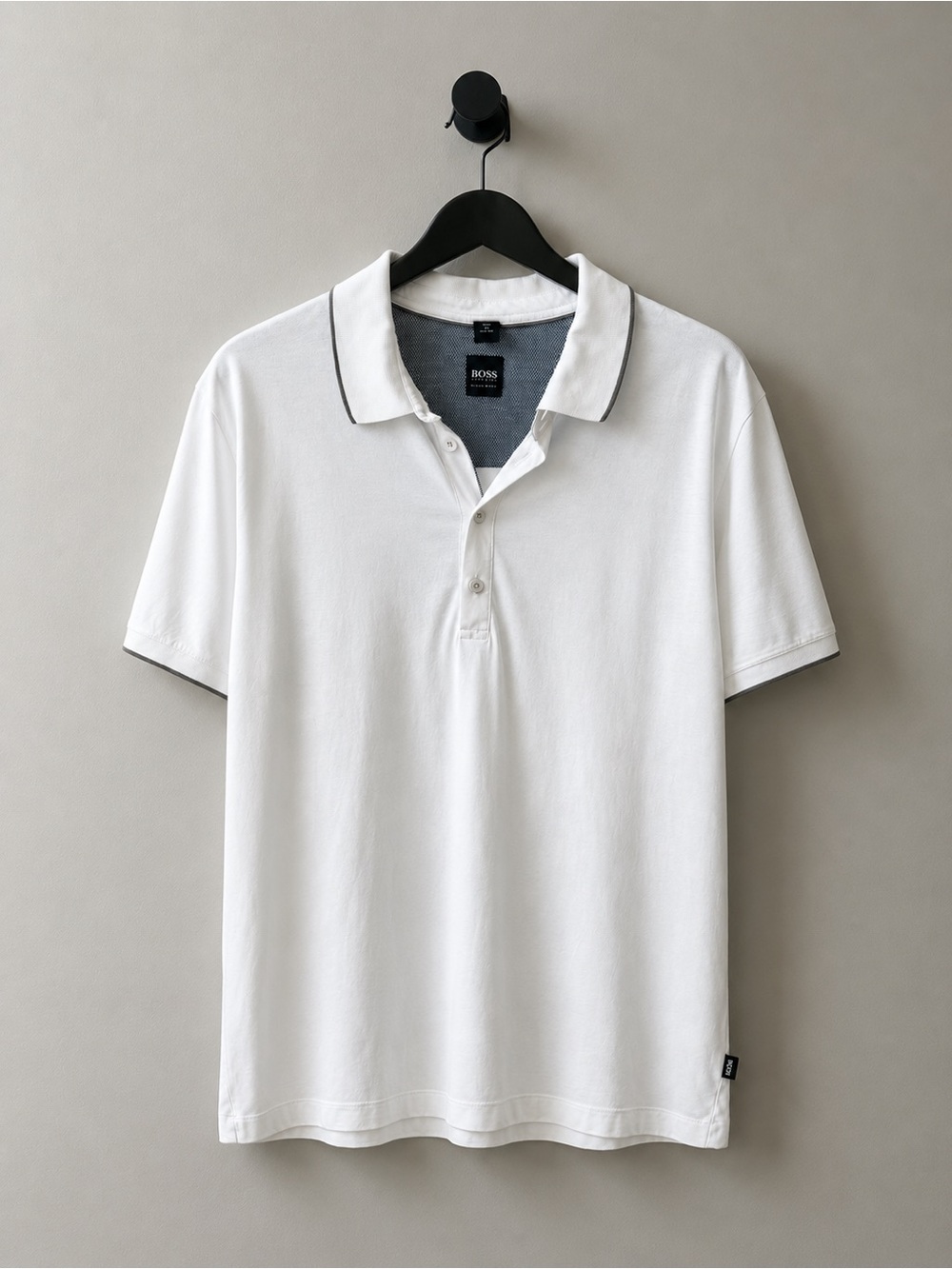 Hugo Boss White Polo Shirt Men’s XL Regular Fit Luxury Minimalist Golf Casual